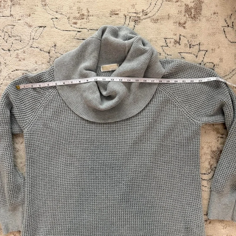 Michael Kors Gray Chunky Knit Cowl Neck Sweater Size Small